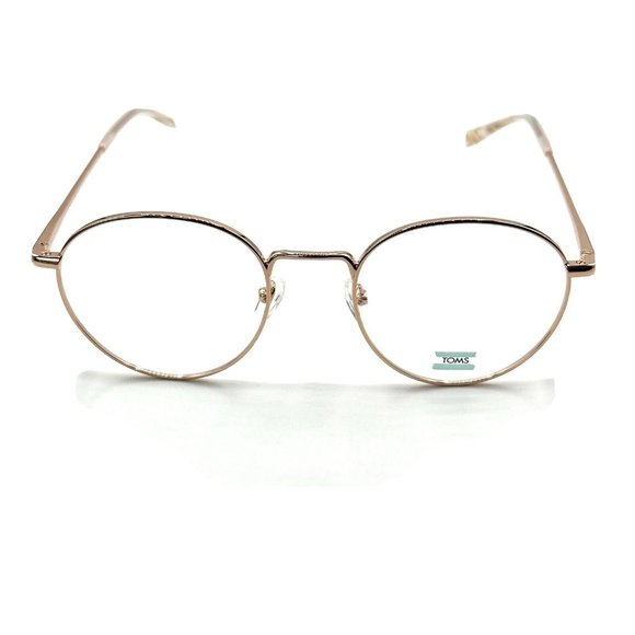 Toms Women's Hayden Color Shiny Rose Gold Eyeglasses New  - Picture 1 of 6